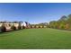 Spacious backyard featuring lush green grass, fresh landscaping, and a beautiful home at 2875 Caney Parc Way, Cumming, GA 30041