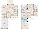 Detailed floor plan showing the layout of the home's two floors and attached three car garage at 2875 Caney Parc Way, Cumming, GA 30041