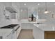 Modern kitchen featuring stainless appliances, white countertops, cabinetry, and hardwood flooring at 2875 Caney Parc Way, Cumming, GA 30041