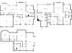 Detailed floor plan showcasing layout of all three floors including bedrooms, bathrooms, and living spaces at 2123 Tigger Ne Trce, Marietta, GA 30066