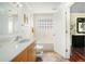 Bathroom with a glass block window and updated fixtures at 377 Ralph Mcgill Ne Blvd # H, Atlanta, GA 30312
