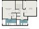 Detailed floor plan outlining the layout of the primary bedroom, bedroom, and two baths at 377 Ralph Mcgill Ne Blvd # H, Atlanta, GA 30312