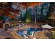 Inviting backyard featuring a stunning pool, spa, fireplace, and manicured landscaping at 11630 Mountain Laurel Dr, Roswell, GA 30075