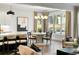 Charming dining area with a round table, stylish chairs, and large windows overlooking the yard at 1720 Barclay Close Nw, Atlanta, GA 30318