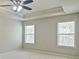 Bedroom with natural light, featuring a trey ceiling and ceiling fan at 234 Madison Ave, Acworth, GA 30102