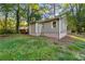 Secluded backyard with lawn and a small deck, providing a private outdoor space at 831 Mercury Nw Dr, Atlanta, GA 30331