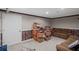 Basement area with patterned trim, plush carpeting, and ample space for storage or recreational activities at 5628 Fallsbrook Nw Knl, Acworth, GA 30101