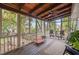 Relaxing screened porch with comfortable seating and views of the backyard at 5628 Fallsbrook Nw Knl, Acworth, GA 30101
