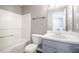 Bathroom with tub and vanity at 74 Venture Path, Hiram, GA 30141