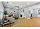 Comfortable living room featuring neutral tones, hardwood floors and a fireplace at 1382 Elizabeth Ln, Atlanta, GA 30344