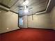 Basement room features a ceiling fan and ample space for recreation or storage at 1535 Wilkes Crest Dr, Dacula, GA 30019