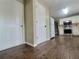 Spacious kitchen featuring stainless steel appliances and hardwood floors at 1535 Wilkes Crest Dr, Dacula, GA 30019