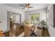 Bright office with hardwood floors and a large window overlooking the yard at 791 Woodland Se Ave, Atlanta, GA 30316