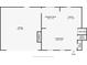 Detailed floor plan outlining the layout of the house, including the kitchen, living room, and garage at 2491 Falcon Ridge Dr, Grayson, GA 30017