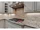 Elegant kitchen features granite countertops, stainless steel hood, and a stylish backsplash at 7940 Royal Melbourne Way, Duluth, GA 30097