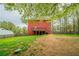 The backyard has a two-story home with a deck, wooden fence, and grassy area at 4915 Wycliffe Dr, Stone Mountain, GA 30087