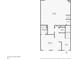 Floor plan features one bedroom, one bathroom, and a garage on the first floor at 115 Harlow Cir, Roswell, GA 30076