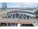 Aerial view showcasing State Farm Arena, a modern sports and entertainment venue in the heart of downtown Atlanta at 510 James P. Brawley Dr. Nw Dr, Atlanta, GA 30318