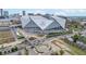 Aerial view showcasing Mercedes Benz Stadium, a modern sports and entertainment venue in the heart of downtown Atlanta at 510 James P. Brawley Dr. Nw Dr, Atlanta, GA 30318