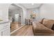Cozy living room with a sofa, table, and view of the outside at 3189 Bellgreen Way, Decatur, GA 30032