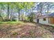 A large backyard with grass and a few trees at 5255 Biffle Downs Rd, Stone Mountain, GA 30088