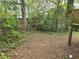 Overgrown backyard with wood fence line and potential for landscaping at 1142 Windsor Sw St, Atlanta, GA 30310