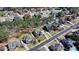 Aerial view of the property showcasing the house and the surrounding neighborhood at 2505 Weber Heights Way, Buford, GA 30519