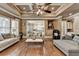 Comfortable living room with hardwood flooring, bright natural light, and open layout at 2505 Weber Heights Way, Buford, GA 30519