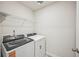 Modern laundry room featuring a new washer and dryer, plus wire shelving for organized storage space at 2770 Aralynn Way, College Park, GA 30337