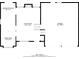 First floor floorplan of the home with living room and garage at 477 Victoria Rd, Woodstock, GA 30189