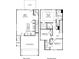 Two-story floor plan highlighting kitchen, living, bedrooms and garage at 353 White Tail Rd, Stockbridge, GA 30253