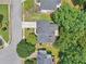 An aerial view showcases the home's roof, driveway, backyard, and surrounding street at 1780 Riverglen Dr, Suwanee, GA 30024