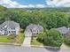 Stunning aerial view of a home nestled among lush greenery in a serene neighborhood, offering privacy at 1780 Riverglen Dr, Suwanee, GA 30024