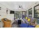 Relaxing sunroom with cozy seating, ceiling fan, and natural light at 2506 Parkdale Ne Pl, Atlanta, GA 30305