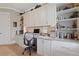 Well-lit home office featuring custom built-ins and ample desk space at 340 Marietta Walk Ln, Marietta, GA 30064