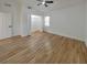 Bedroom featuring hardwood floors, ceiling fan, and walk-in closet at 2740 Flagstone Se Dr, Atlanta, GA 30316