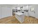 Modern kitchen featuring white cabinets, stainless steel appliances, and a central island at 2740 Flagstone Se Dr, Atlanta, GA 30316