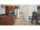Contemporary kitchen with stainless steel appliances, dark wood cabinets and seating at 2285 Peachtree Ne Rd # 1207, Atlanta, GA 30309