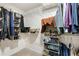 Organized walk-in closet with metal shelving and hanging rods at 3270 River Summit Trl, Duluth, GA 30097