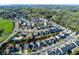 Aerial view shows mature trees, sidewalks, community pool, and well-maintained homes in a desirable neighborhood at 211 Orchard Trl, Canton, GA 30115
