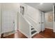 Foyer with hardwood floors and staircase leading to the upper level at 2060 Clairmeade Ne Way, Atlanta, GA 30329