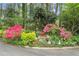 Landscaping showcasing various colorful plants and decorative pots along a path at 2060 Clairmeade Ne Way, Atlanta, GA 30329