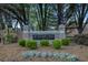 Stone sign for Waterford Club community surrounded by manicured landscaping at 2415 Carina Nw Ter, Acworth, GA 30101