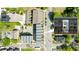 Aerial view of modern townhomes, highlighting rooftop patios and well-maintained surroundings at 699 Pryor Sw St # 4, Atlanta, GA 30315