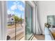 A cozy balcony with an open sliding glass door offering city views and sunlight at 699 Pryor Sw St # 4, Atlanta, GA 30315