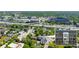 Scenic aerial view of townhomes, stadium, and highway in a green, urban landscape at , Atlanta, GA 30315