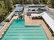 Aerial view of the community pool, slide and cabana at 3186 Sugarplum Ne Rd, Atlanta, GA 30345