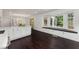 Open concept kitchen with breakfast bar, stainless appliances, and large window seat at 3186 Sugarplum Ne Rd, Atlanta, GA 30345