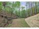 Spacious backyard featuring a natural landscape with lush trees and grass at 460 Laurel Chase Ct, Atlanta, GA 30327