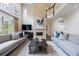 Bright living room with fireplace and two sofas at 460 Laurel Chase Ct, Atlanta, GA 30327